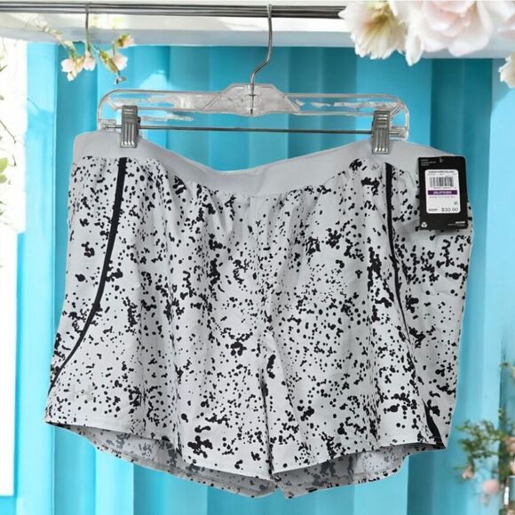 Women's UA Mileage 3.0 Shorts NWT Black/White Speckle Running Lined Quick Dry - Picture 2 of 16